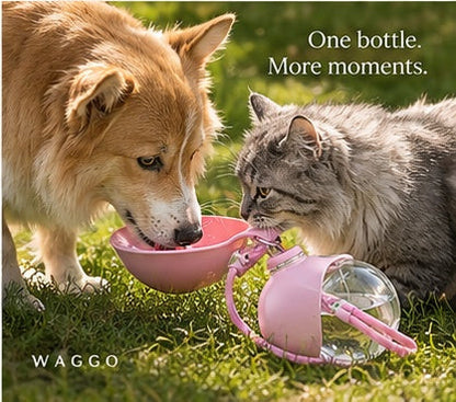 WAGGO Walk Bottle — dog and cat hydration